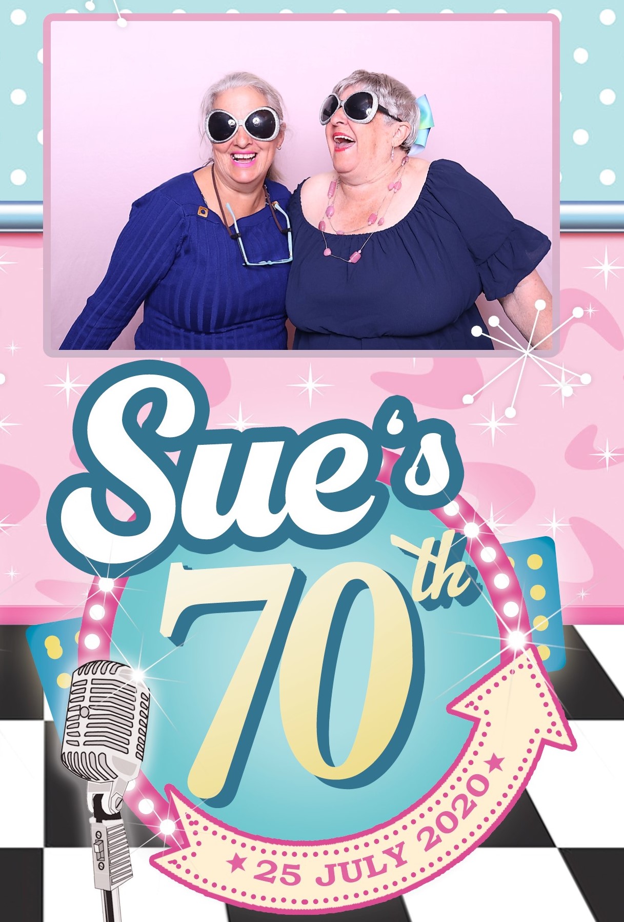 Roundabooth photo booth template sue's 70th rockabilly party