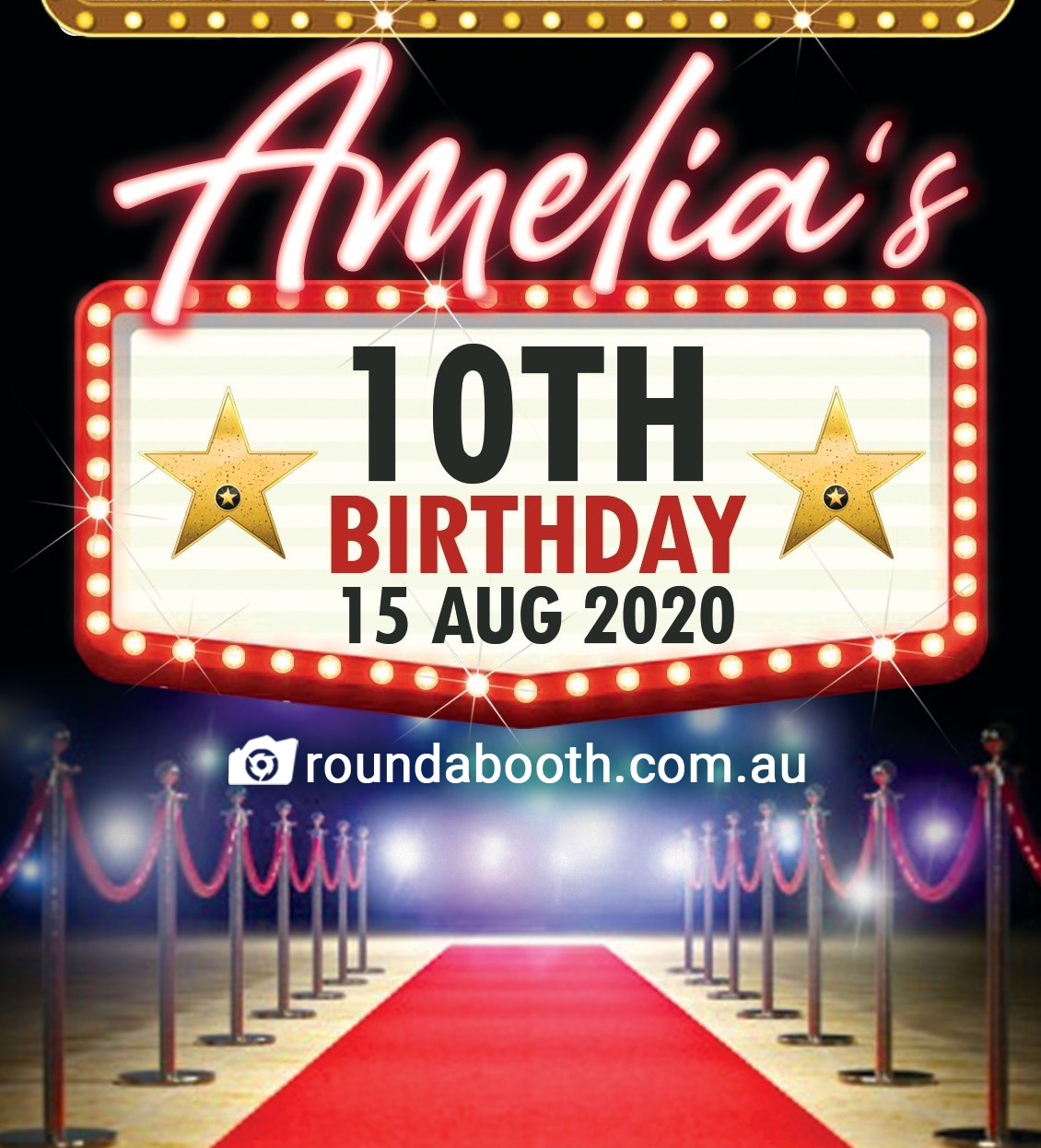 Roundabooth Hollywood Theme template used in Lilyfield NSW