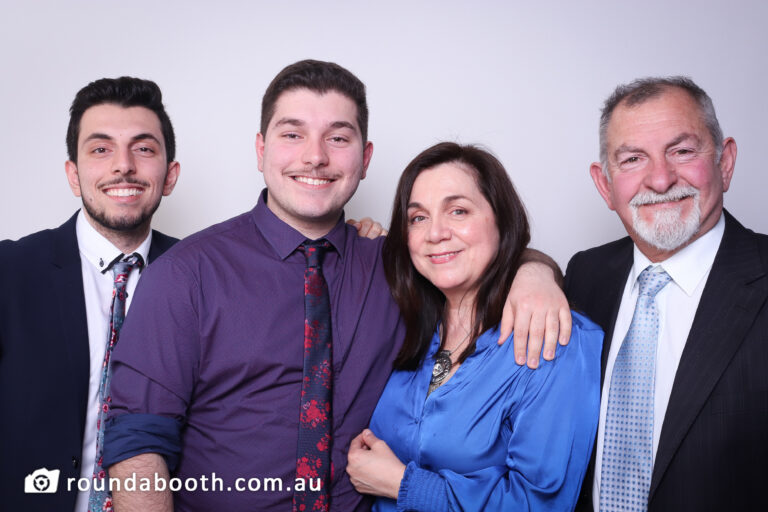 roundabooth photo booth guests at wedding in Bankstown NSW