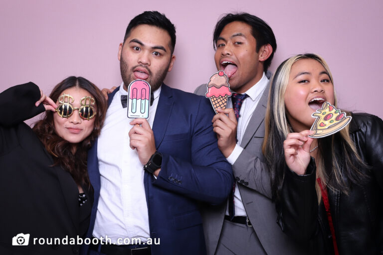 roundabooth photo booth guests at birthday in Abbotsbury NSW